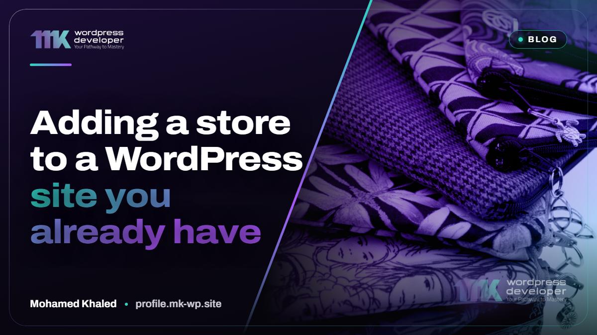 Adding a store to a WordPress site you already have