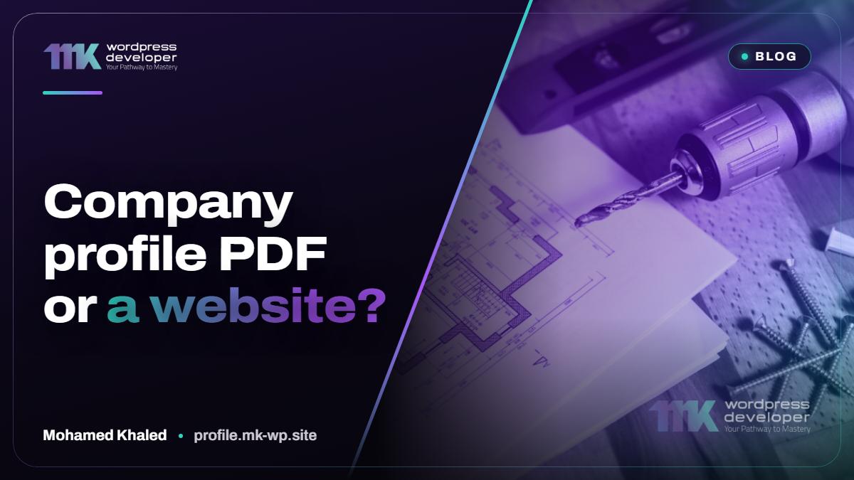 Company profile PDF or a website?