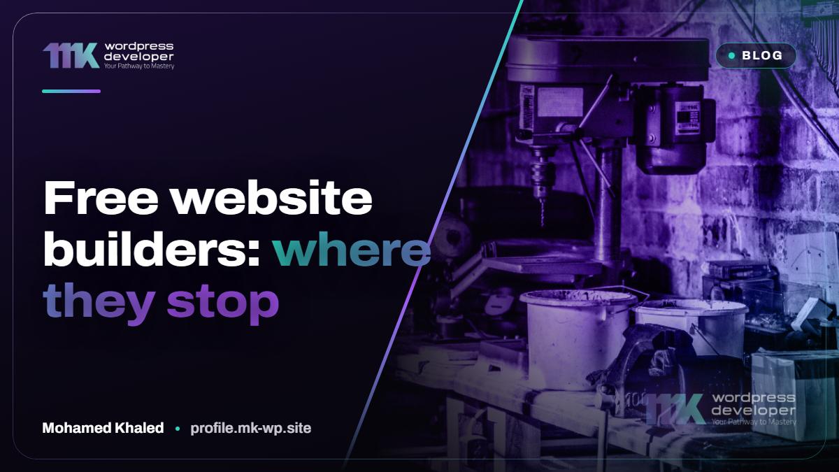 Free website builders: where they stop