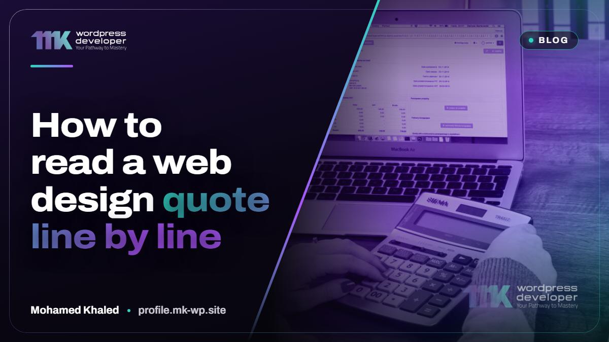 How to read a web design quote line by line