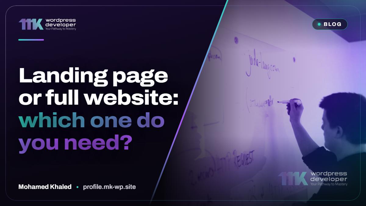Landing page or full website: which one do you need?