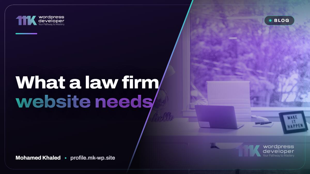 What a law firm website needs
