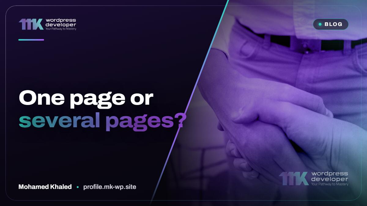 One page or several pages?