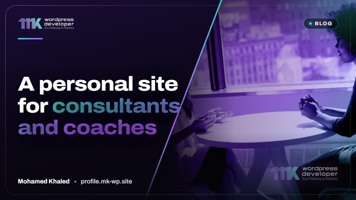 A personal site for consultants and coaches