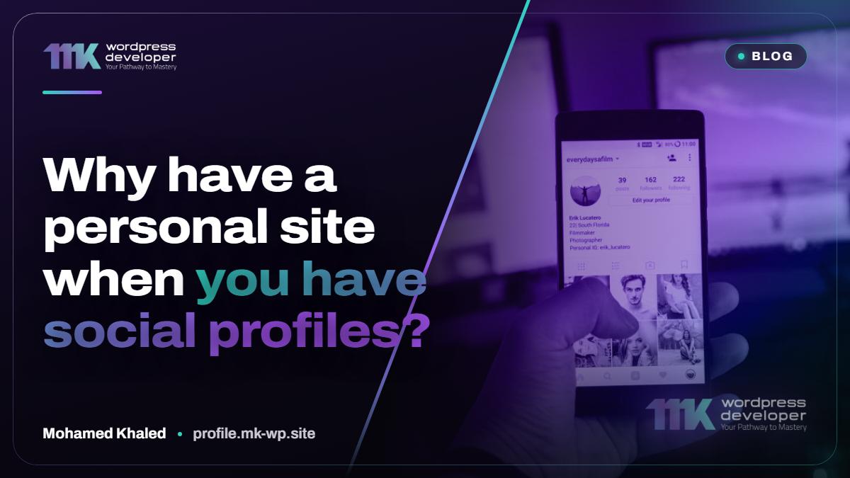 Why have a personal site when you have social profiles?