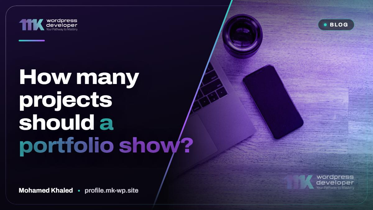 How many projects should a portfolio show?