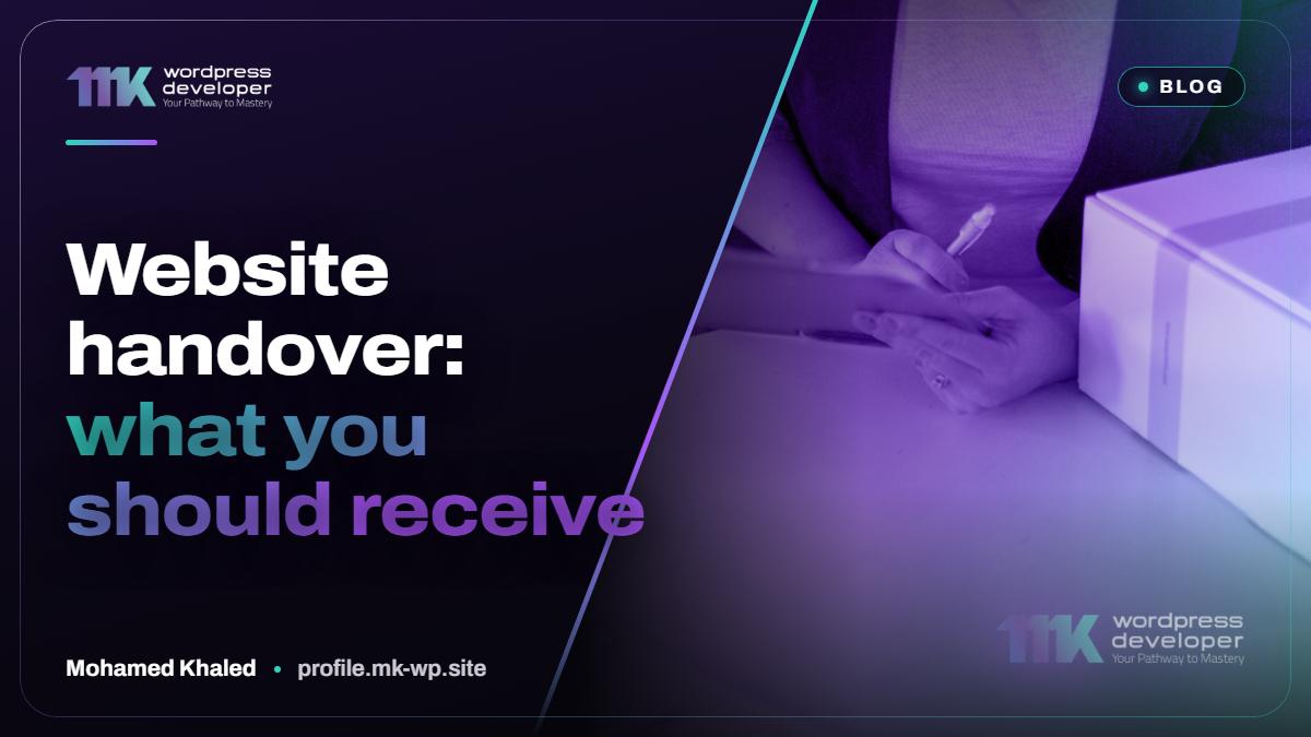 Website handover: what you should receive