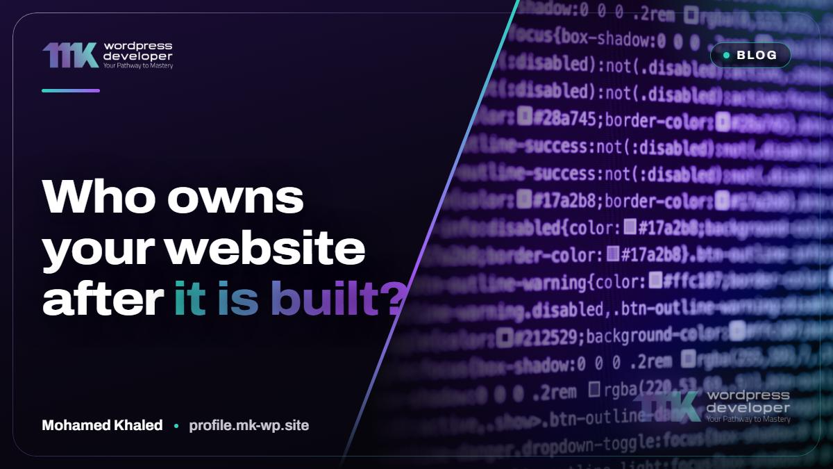 Who owns your website after it is built?