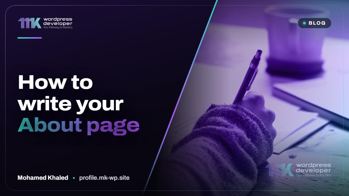 How to write your About page